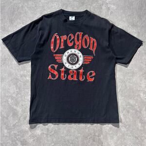 90s Vintage Oregon State Black T Shirt Size L